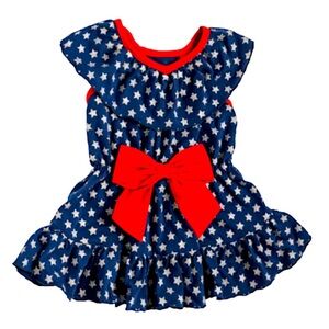 Doggy Parton Dolly's Southern American Ruffle Neck Dress Pet Apparel • Medium